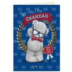 Card Factory Personalised Tatty Teddy Father's Day Card - Grandad Bear