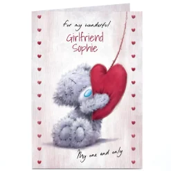 Card Factory Personalised Tatty Teddy Valentine's Day Card - My One and Only, Girlfriend