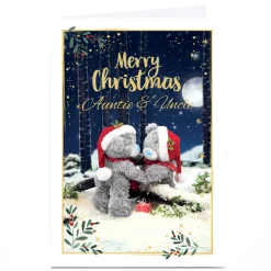 Card Factory Personalised Tatty Teddy Christmas Card - Merry Christmas Bears, Auntie & Uncle