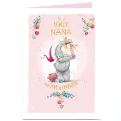 Card Factory Personalised Tatty Teddy Christmas Card - To a Lovely Nana