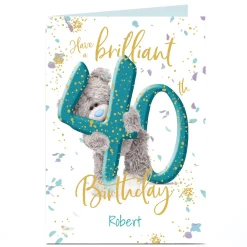 Hot Personalised Tatty Teddy 40th Birthday Card - Brilliant 40th For Nephew|For Sister