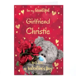 Clearance Personalised Tatty Teddy Valentine's Day Card - For My Beautiful Girlfriend Tatty Teddy