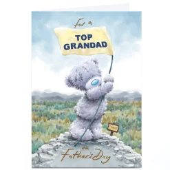 Card Factory Personalised Tatty Teddy Father's Day Card - Top of the Mountain, Grandad