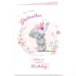 Clearance Personalised Tatty Teddy Birthday Card - Lovely Godmother Tatty Teddy|Birthday