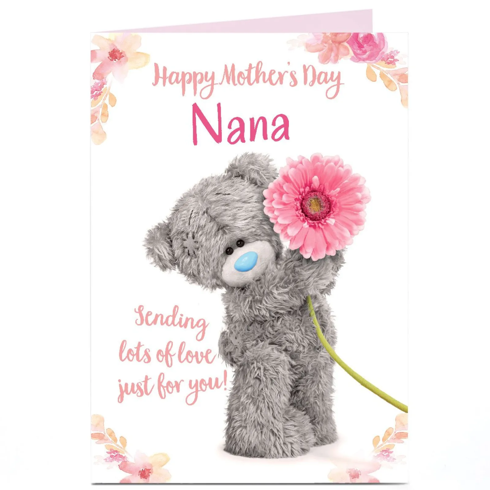 Outlet Personalised Tatty Teddy Mother's Day Card - Sending Lots Of Love Just For You Tatty Teddy