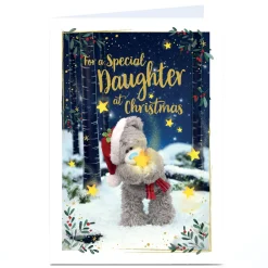 Personalised Tatty Teddy Christmas Card - Bear With Star, Daughter Tatty Teddy|Christmas