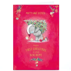 Card Factory Personalised Tatty Teddy Christmas Card - First Christmas in Your New Home