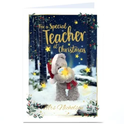 Discount Personalised Tatty Teddy Christmas Card - Bear With Star, Teacher Tatty Teddy|Christmas