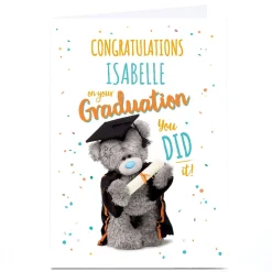 Card Factory Personalised Tatty Teddy Graduation Card - You Did It