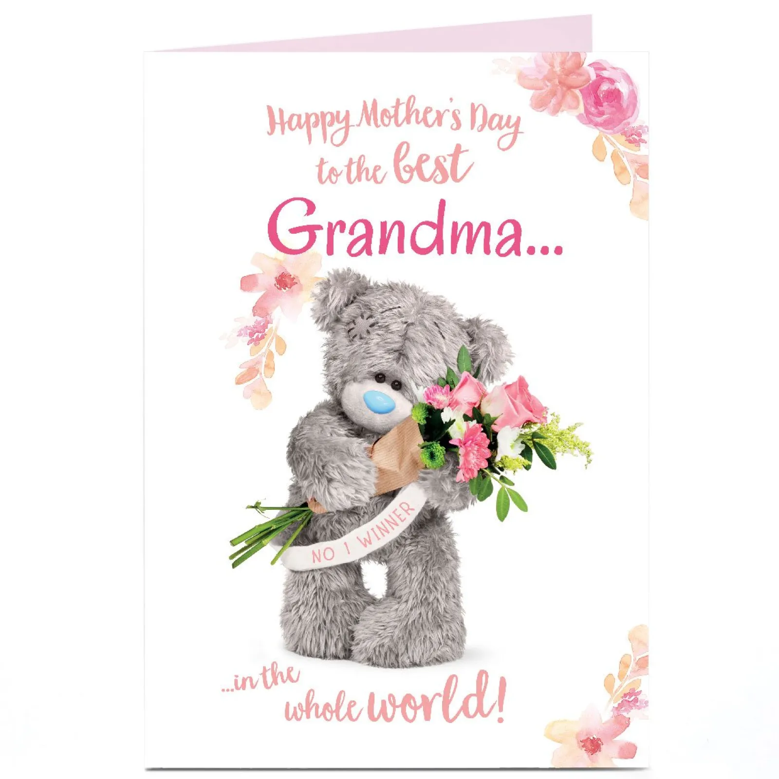 Card Factory Personalised Tatty Teddy Mother's Day Card - Best In The Whole World