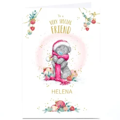 Card Factory Personalised Tatty Teddy Christmas Card - Bear in Scarf, Very Special Friend