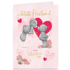 New Personalised Tatty Teddy Valentine's Day Card - Kissing Bears, Amazing Husband Tatty Teddy