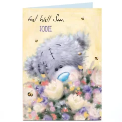 Sale Personalised Tatty Teddy Get Well Soon Card - Flowers Tatty Teddy|Get Well