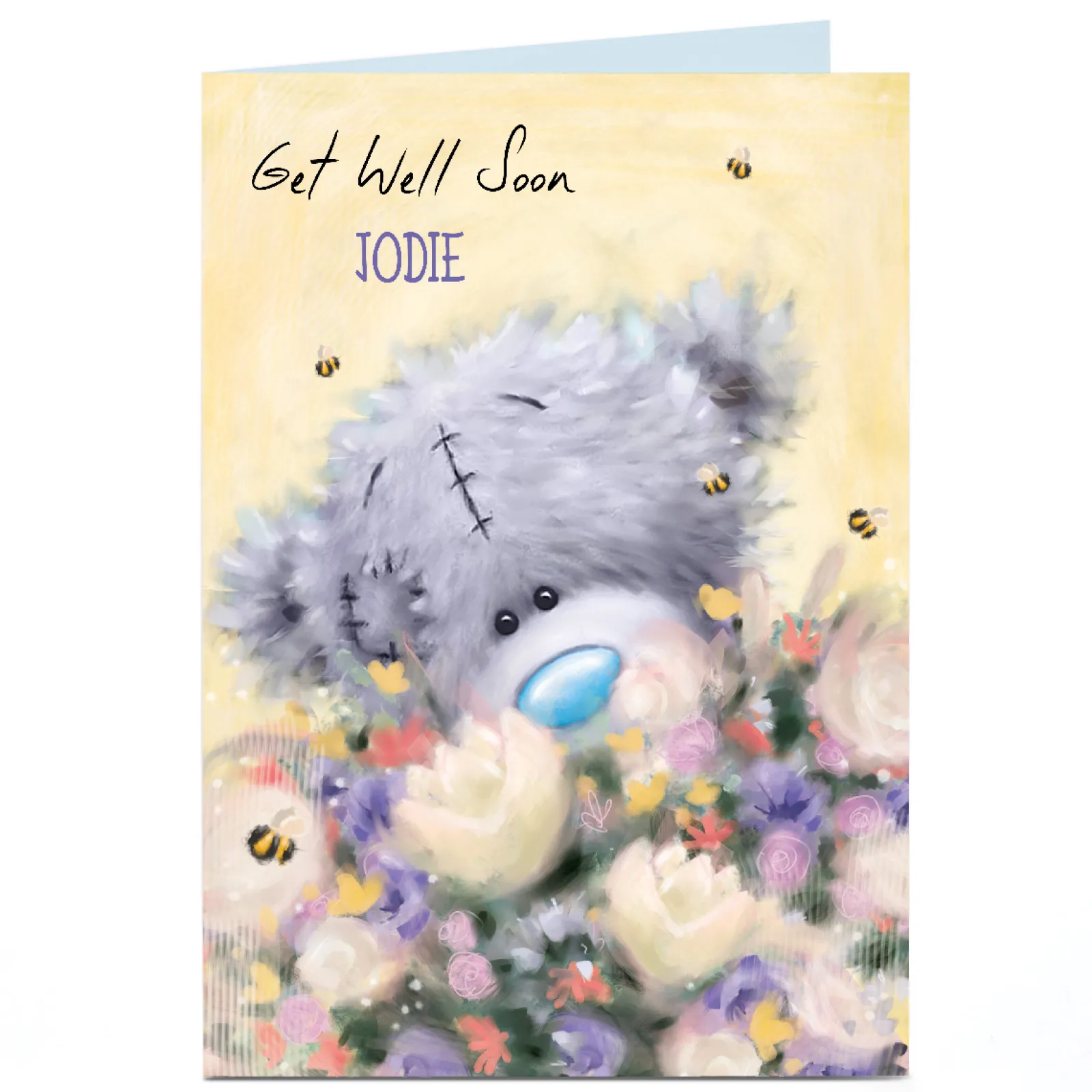 Sale Personalised Tatty Teddy Get Well Soon Card - Flowers Tatty Teddy|Get Well
