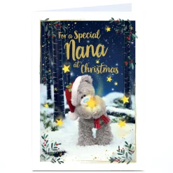 Clearance Personalised Tatty Teddy Christmas Card - Bear With Star, Nana Tatty Teddy|Christmas