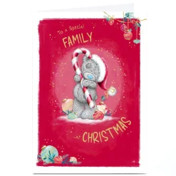 Card Factory Personalised Tatty Teddy Christmas Card - To a Special Family