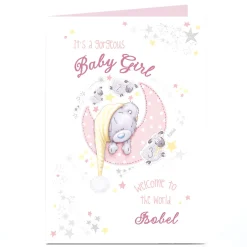 Outlet Personalised Tatty Teddy New Baby Card - Baby Girl Tatty Teddy|New Baby