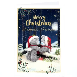 New Personalised Tatty Teddy Christmas Card - Teddy Couple, Brother and Partner Tatty Teddy|Christmas