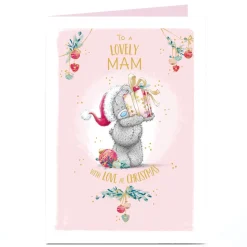 Card Factory Personalised Tatty Teddy Christmas Card - To a Lovely Mam
