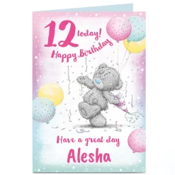 Kids Card Factory Personalised Tatty Teddy 12th Birthday Card - 12 Today Have a Great Day