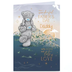 Personalised Tatty Teddy Father's Day Card - Mountains, Wonderful Daddy Father's Day|Tatty Teddy