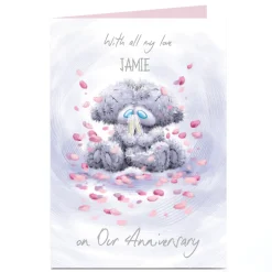 Card Factory Personalised Tatty Teddy Anniversary Card - With all My Love, Any Name
