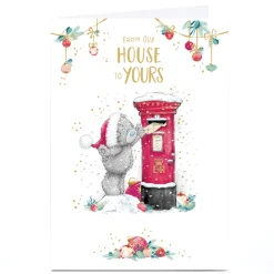 Best Personalised Tatty Teddy Christmas Card - Christmas Postbox, Our House to Yours Tatty Teddy|Christmas