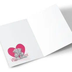 Sale Personalised Tatty Teddy Valentine's Day Card - Bears with Gift, Beautiful Fiancee Tatty Teddy