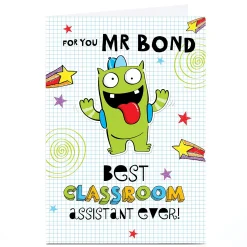 Sale Personalised Teacher Card - Classroom Assistant Thank You