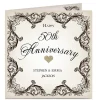 Clearance Personalised 50th Anniversary Card - Black and White Premium Square|Anniversary