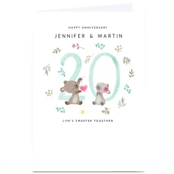 Card Factory Personalised 20th Anniversary Card - Life's Sweeter Together