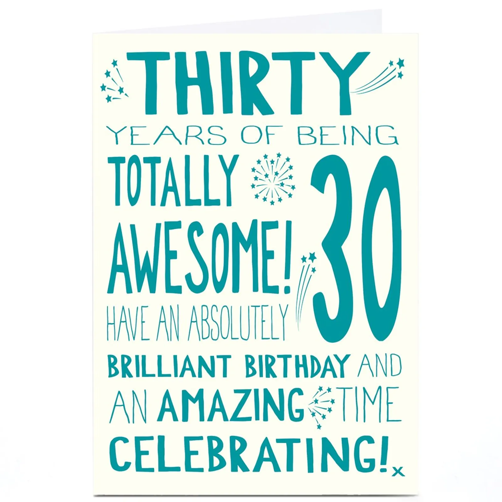 Best Personalised 30th Birthday Card - Totally Awesome! BOY For Boyfriend|For Wife