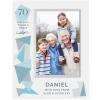 Best Personalised 70th Birthday Box Photo Frame - Geometric Blue 70Th Birthday|Photo Frames