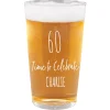 Card Factory Personalised 60th Birthday Pint Glass - Time To Celebrate