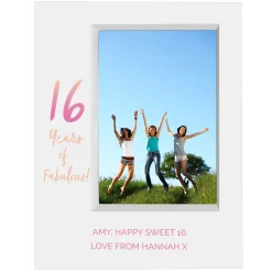 New Personalised 16th Birthday Box Photo Frame - Pastel Gradient 16Th Birthday|Photo Frames