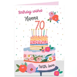 Best Personalised 70th Birthday Card - Wishes With Love 70Th Birthday|Special Age