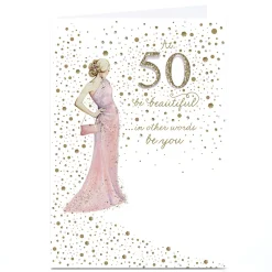 Clearance Personalised 50th Birthday Card - Be Beautiful Be You For Wife|For Mum