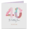 Card Factory Personalised 40th Birthday Card - Sister It's Birthday Time!