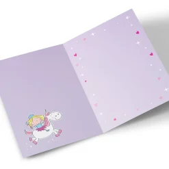 Kids Card Factory Personalised 5th Birthday Card - Princess On A Unicorn