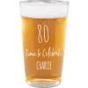 Card Factory Personalised 80th Birthday Pint Glass - Time To Celebrate