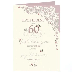 Clearance Personalised 60th Birthday Card - A Joy To Know For Wife|For Sister