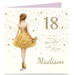 Hot Personalised 18th Birthday Card - Your Time To Sparkle and Shine For Sister|For Niece