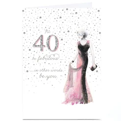 Discount Personalised 40th Birthday Card - Be Fabulous Be You For Sister|For Niece