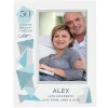 Discount Personalised 50th Birthday Box Photo Frame - Geometric Blue 50Th Birthday|Photo Frames