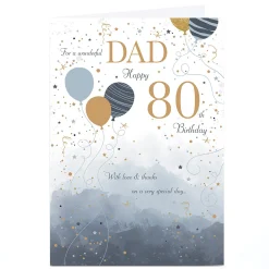 Hot Personalised 80th Birthday Card - With Love and Thanks, Dad For Dad|80Th Birthday