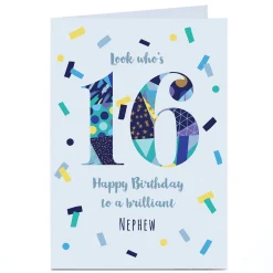 Sale Personalised 16th Birthday Card - Look Who's 16 For Nephew|For Grandson