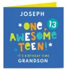 Sale Personalised 13th Birthday Card - One Awesome Teen, Editable Age Kids For Son|For Grandson