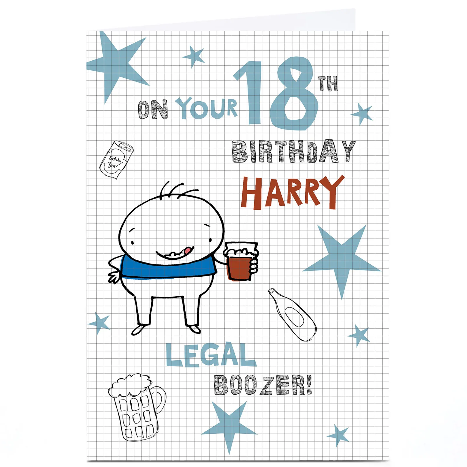 BOY Card Factory Personalised 18th Birthday Card - Legal Boozer