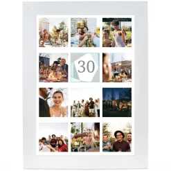 Clearance Personalised 30th Milestone Age Photo Print - Geometric Mint, Editable Age 30Th Birthday|Personalised Canvas & Wall Art