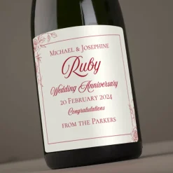 New Personalised 40th Wedding Anniversary Cava - Ruby Anniversary Gifts|Gifts For Couples
